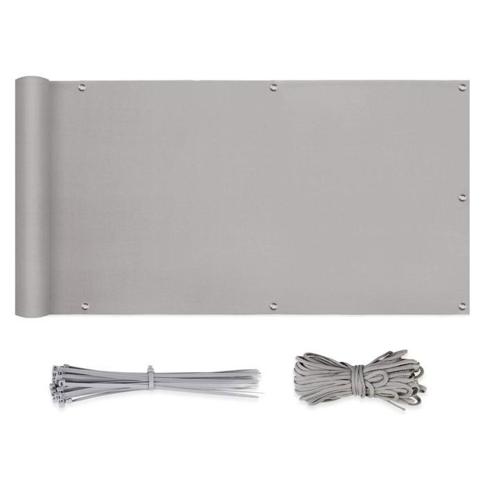 Sekey Brise-Vue Balcon 90 X 600 Cm Anthracite - Écran D'Intimité HDPE 220g/m² Protection UV 90% Anti-Vent