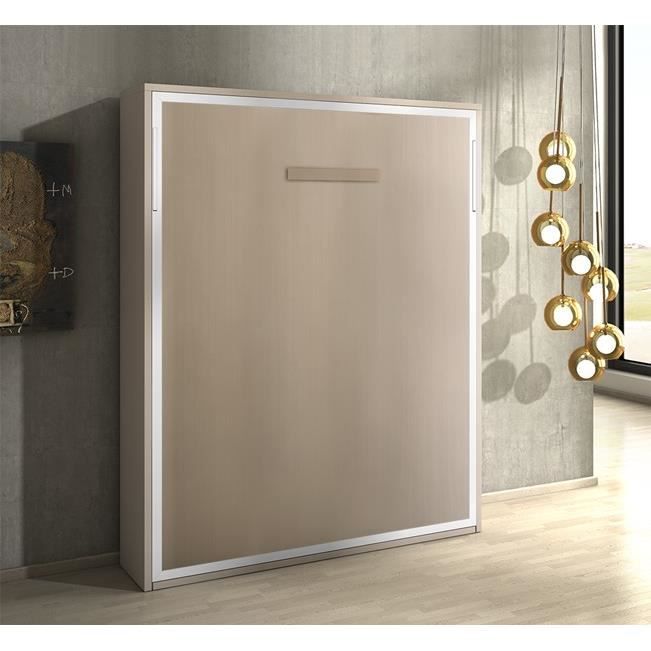 Armoire Lit Escamotable Joy Chene Ceruse 160x200 Achat Vente