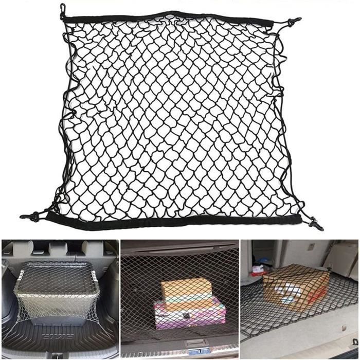 SenaiMy Filet Coffre Voiture Nylon - Organiseur Elastique Rangement Camping Car Universel