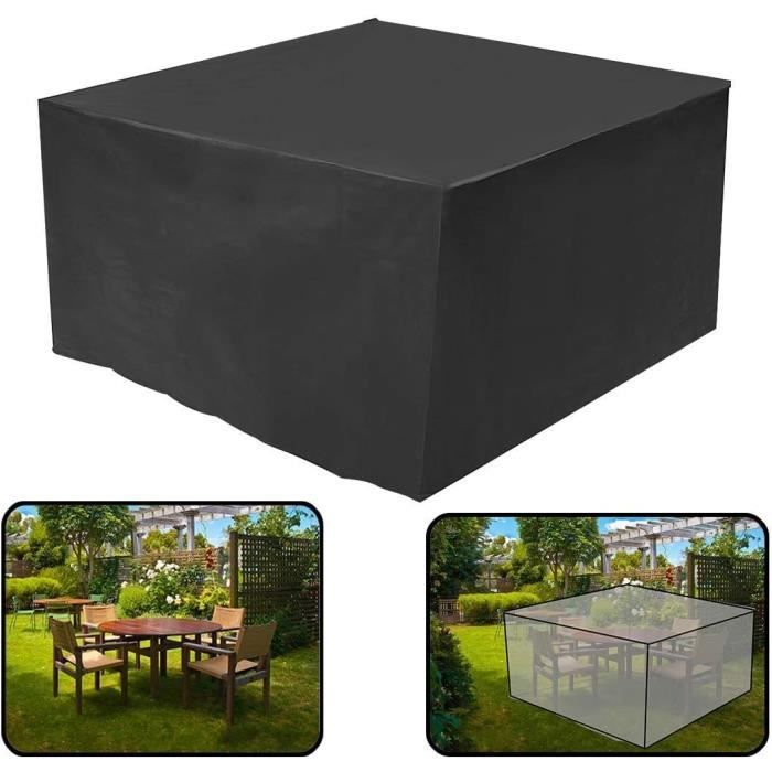 Housse Rectangulaire Imperméable Anti-UV Pour Meubles De Jardin - Protection Complète Contre Soleil Et Poussière