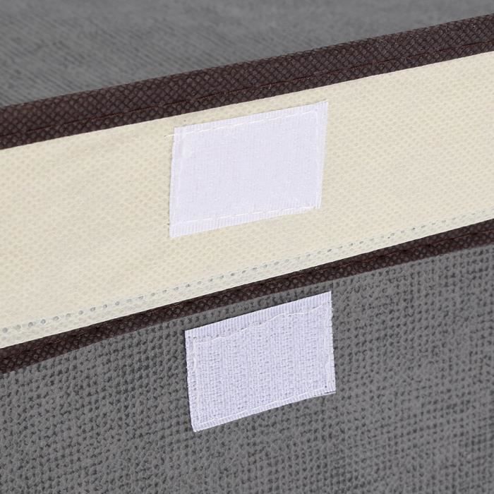 Organisateur De Vêtements à Compartiments - Pour Tiroir Ou Placard, Pliable, Gris - Range Pantalons, Jeans, Sous-vêtements