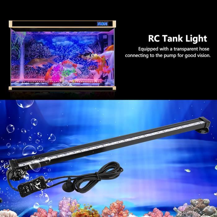 Comparer les prix de TMISHION kit de lumière d'aquarium Fish Tank Bubble Light Lumière LED sous-marine avec télécommande Kit d'éclairage pour