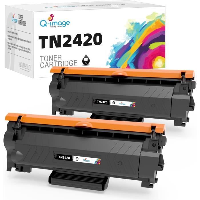 TN2420 TN-2420 TN-2410 Pack de 2 Noirs Compatible Toner Brother