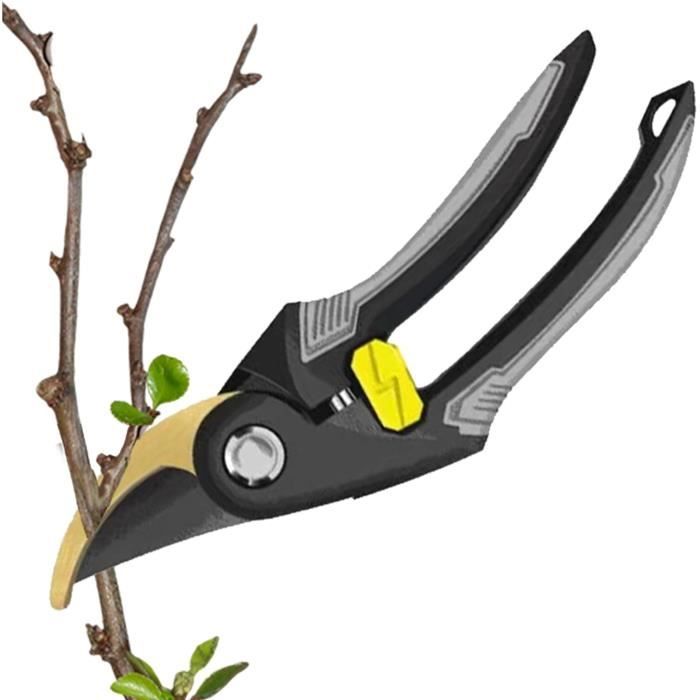 Sécateur De Jardin - Acier Carbone - Léger Et Confortable - Pour Taille Fleurs, Arbustes, Petites Branches