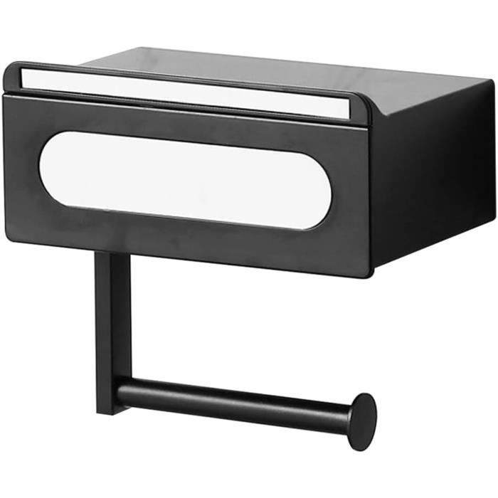 Porte-rouleau De Papier Toilette Indépendant Avec Brosse WC - Noir, Acier, Design Stable - Organisez Votre Salle De Bain - 5