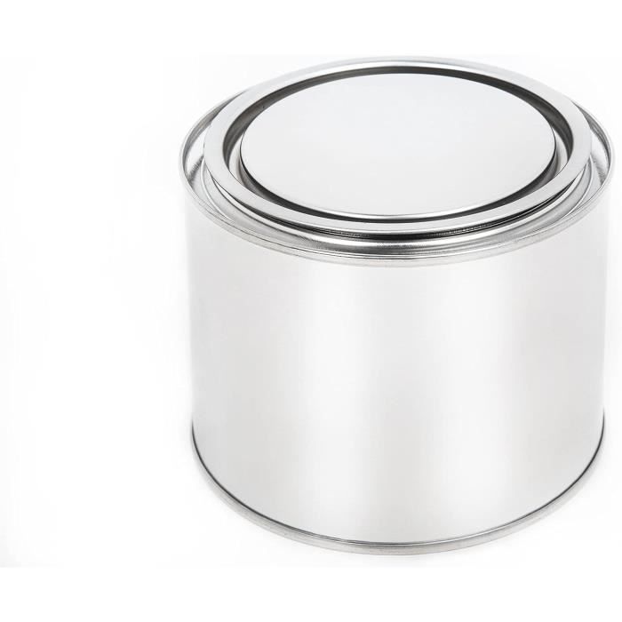 6 Pièces Boîtes Métal Vides Pour Peinture Quart Taille 0.3L Avec Couvercles - Contenants Hermétiques