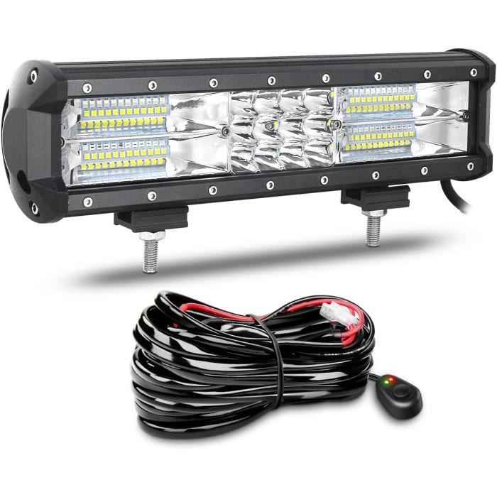 Barre LED Willpower 12" 180W - Étanche IP67 - Pour 4x4, Camion, Bateau - Lumière Blanche 6000K