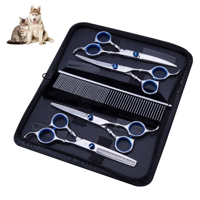 Toilettage Pour Animaux Ciseaux Set Ciseaux De Toilettage Pour Chiens En Acier Inoxydable Pet Trimmer Kit Avec étui De Transport