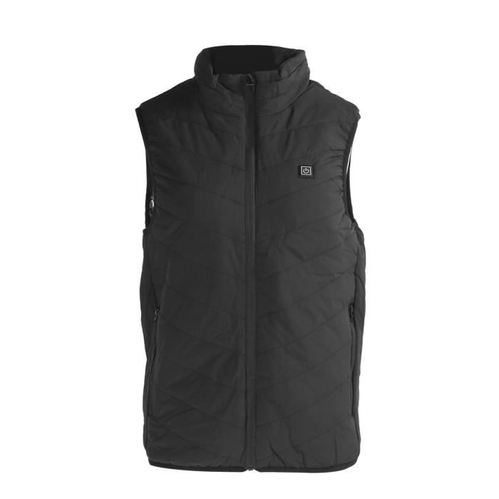 Gilet Chauffant électrique - Noir Taille L - Rechargeable (batterie Non Incluse) - 23 Zones De Chaleur, Lavable