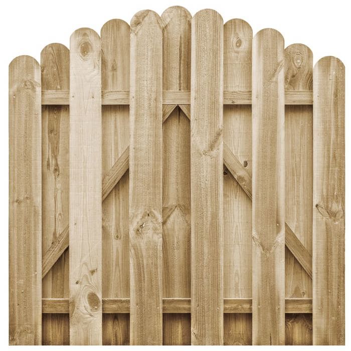 vidaXL Portail de Jardin 100x100 cm Arche Portillon Clôture Bois Pin Imprégné 45327