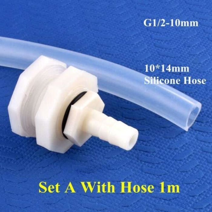 Connecteur Fileté PVC Pour Aquarium – 40 Mm, Avec écrou – Pour Entrée/sortie Filtre, étanchéité Murale