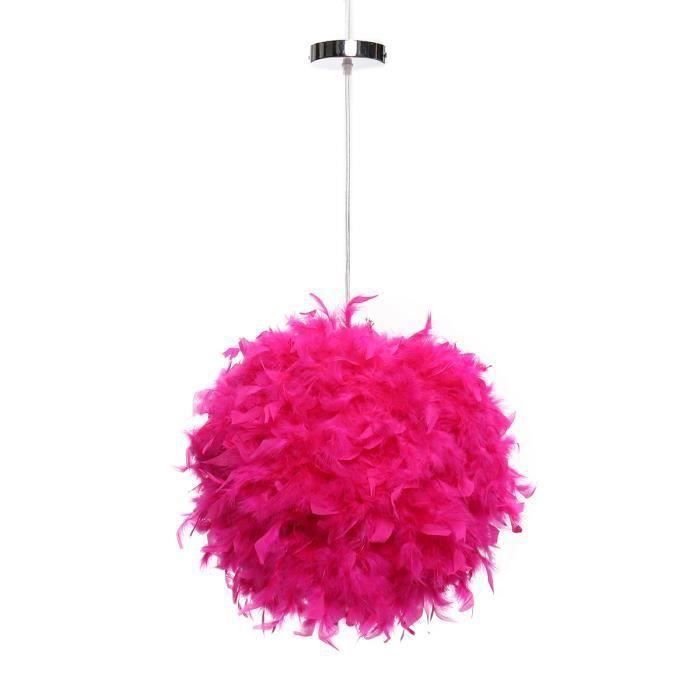 Abat-jour Conique Licht-Erlebnisse WILLOW - Tissu Rose Motifs Fleurs - Douille E27 - 38 Cm