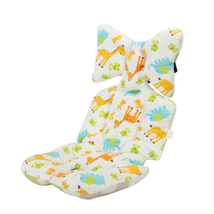 Coussin de Siege Reversible pour Poussette Matelas Universel Soutien Bebe Coussin Reducteur de Landau en abeille jaune