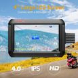 VSYSTO Dashcam Moto Camera de Moto Camera Moto Double Lentille 1080P Camera Avant et arriere DVR Moto Ecran LCD 4,5 '' Grand -1