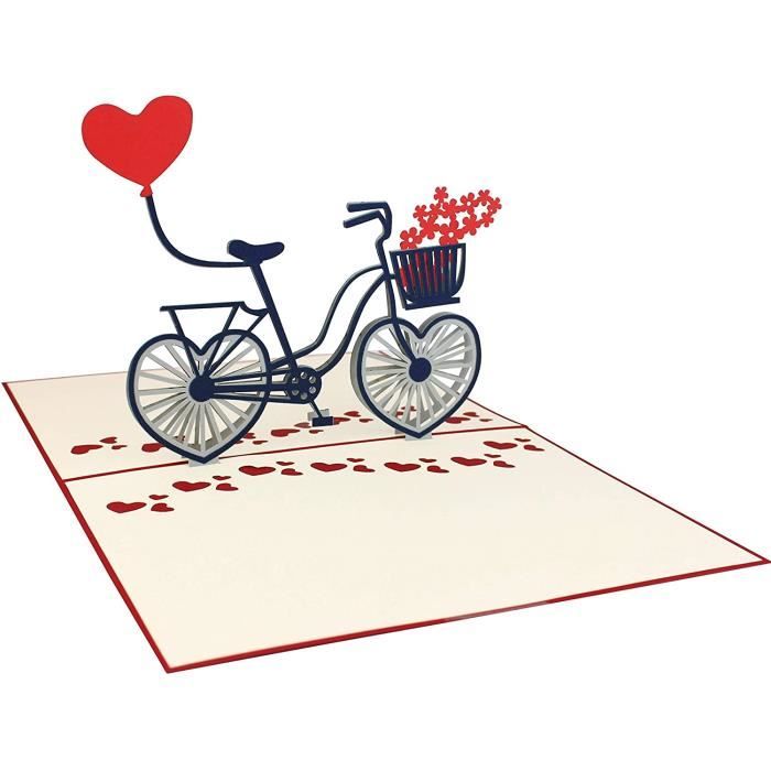 3D pop up carte de vœux pour ST VALENTIN, amoureux, couple, de mariage,  datant, anniversaire (de cœur à cœur) - Cdiscount Beaux-Arts et Loisirs  créatifs