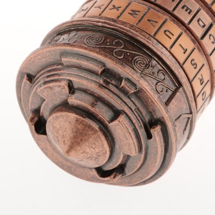 Boîte Cadeau Cryptex à Code - Style Rétro Da Vinci, Alliage De Zinc, Mot De Pass "I Love U" - Pour Anniversaire, Saint-Valentin