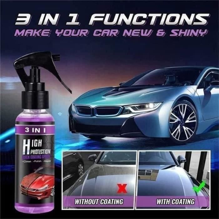100ML 3 in 1 High Protection Quick Car Coating Spray, Ultimate Ceramic  Coating Spray S12, Quick Coat Car Wax Polish Spray - Cdiscount Auto