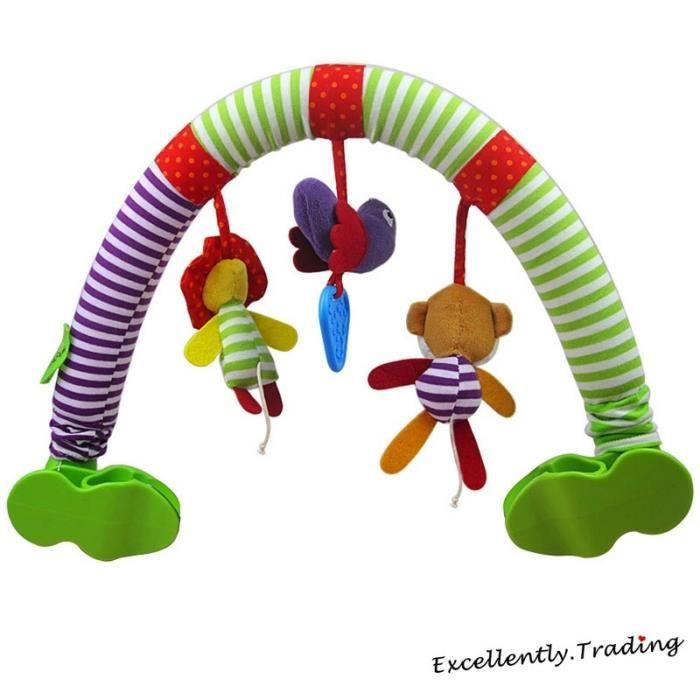 Jouet De Première Age Hochets Jouets Pour Poussette Portique D'éveil Bébé  Jouet Peluche Poupée Animaux Musical Accroché Suspendu Lit - Cdiscount  Puériculture & Eveil bébé