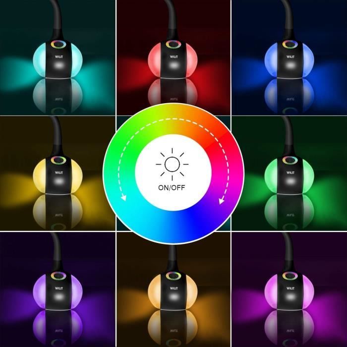WILIT T3 Lampe de bureau LED 5 W à intensité variable,pavé tactile de  sélection de la couleur, 3 niveaux de luminosité - Cdiscount Maison