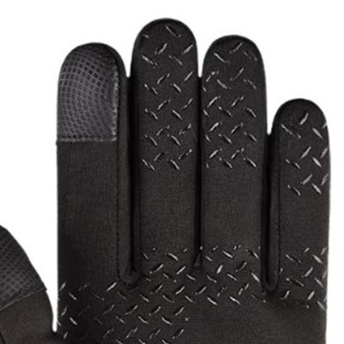 Gants D'Hiver En Cuir PU Pour Homme - Doublure Polaire, Écran Tactile, Taille M/L (Paume 17-22 Cm) - Conduite, Camping, Extérieur