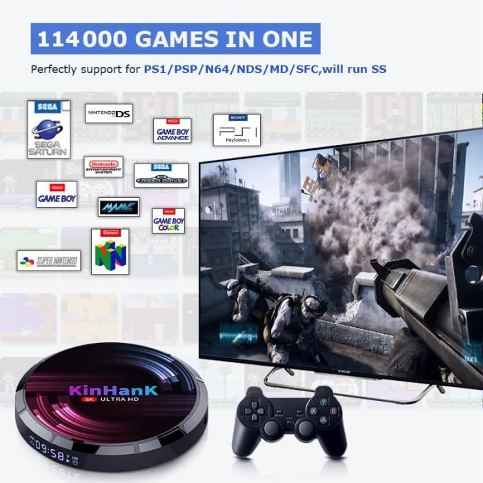 KINHANK Super Console X Max Console de jeu vidéo rétro 70 + émulateurs ...