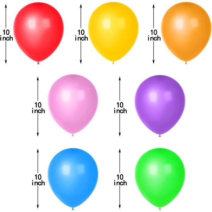 Ballon de baudruche latex biodégradable : 10 ballons mix mauves -  décoration anniversaire fête