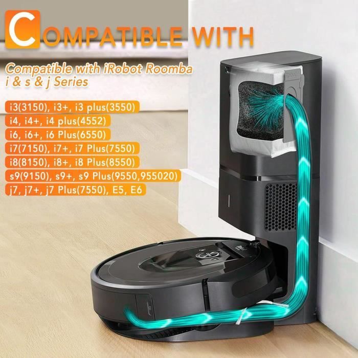 Paquet De 10 Sacs D'aspirateur Compatibles Avec Irobot Roomba I