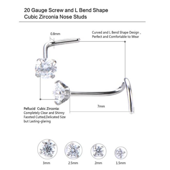 Piercing au nez,21--Mode fil de cuivre spirale faux nez Piercing femmes
