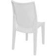 Dmora - Chaise d’extérieur Ravenna, Ensemble de 4 chaise de jardin, Chaise pour table à manger effet rotin, 48x55h86 cm, Blanc-2