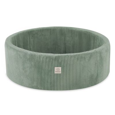 Piscine à Balles MEOWBABY 90x30 Cm – Rond Avec 200 Balles, Coton, Couleurs Gris/blanc/menthe – Dès 1 An