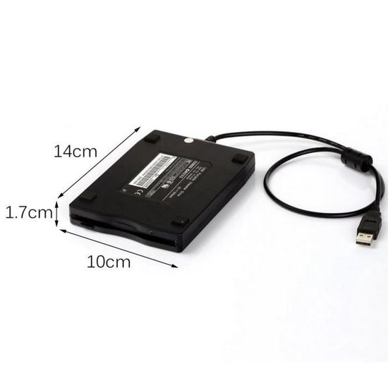 2X(Lecteur de Disquette Portable USB 1.44 Mo 3.5 Pouces 12 Mbps USB Externe  Le3)
