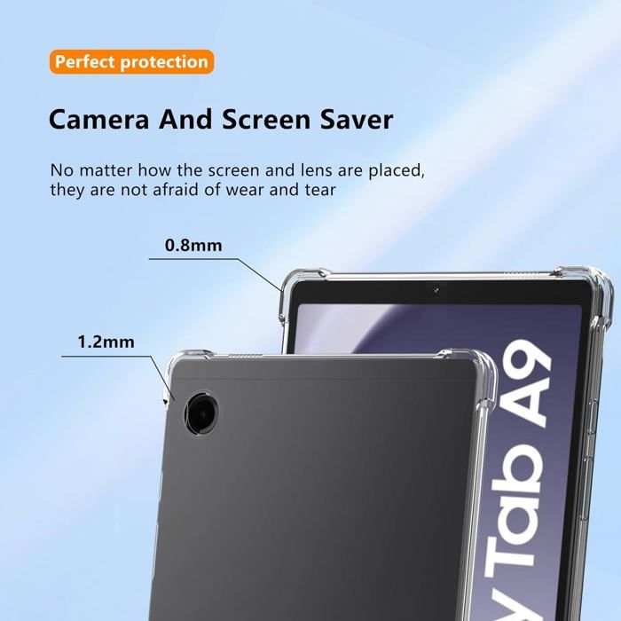 Coque pour Samsung Galaxy Tab A9 Plus Silicone Souple Classic Case  Transparent