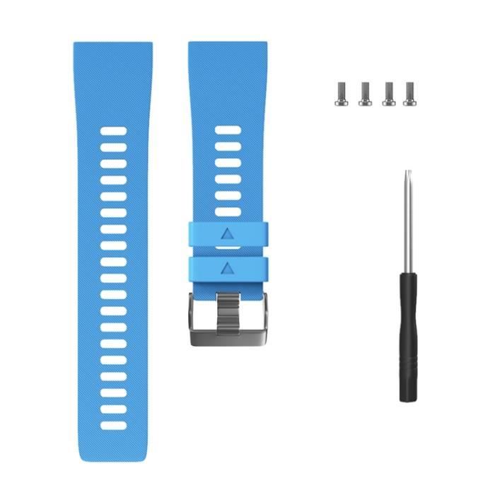 LZDseller01 Bracelet de Rechange en Silicone pour Montre Garmin Forerunner  35, réglable, Plusieurs Couleurs, Bleu Ciel, Taille Unique : : Mode