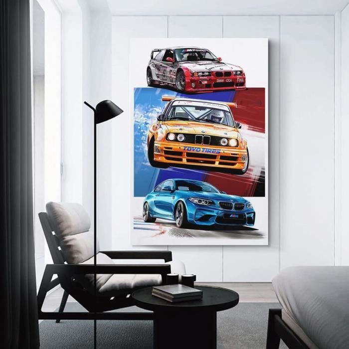 VVSUN Art Mural imprimé Moderne BMW M3 Super Sport Voiture Papier Peint  Toile Affiche Peinture pour la décoration de la Chambre, 50x75 cm (sans  Cadre) : : Cuisine et Maison
