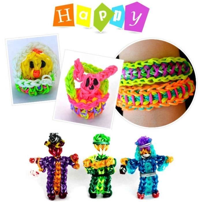 Nutabevr 2500 Élastique Bracelet Kit,40 élastiques plastique grille 32