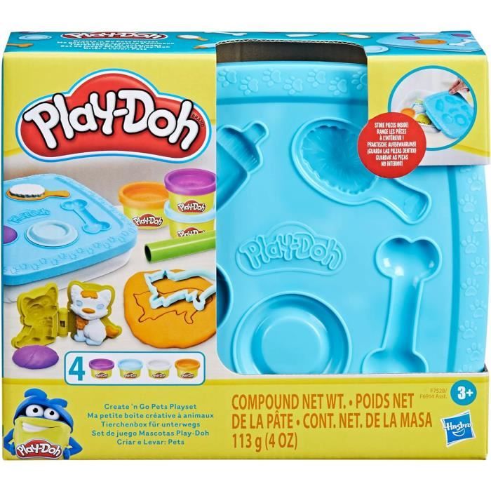 Play-Doh Ma Petite boîte créative à Animaux, Coffret de pâte à Modeler ...