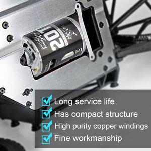 Moteur Sans Balais 3300KV – Alliage Alu – 4 Pôles – Fiche Banane 4mm – Pour Voiture RC 1/10