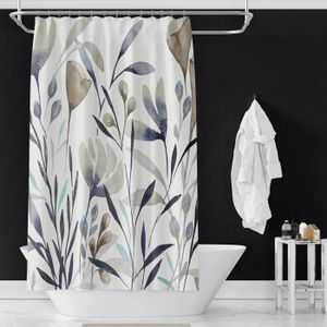 Rideau De Douche Enfant Riyidecor - Tissu Polyester Licorne 70x72 - Imperméable Avec Crochets