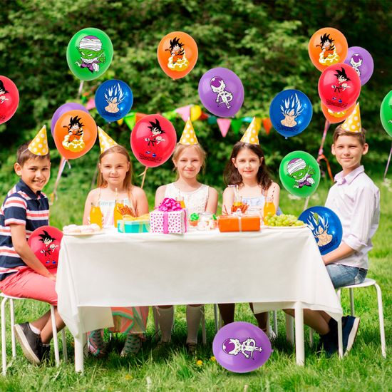 Déco Anniversaire Dragon 7 Ans – Kit Complet Avec Ballons, Vaisselle, Nappe, Décoration Gâteau