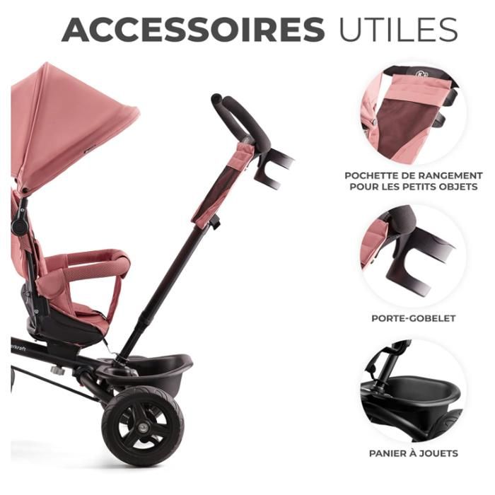 Kinderkraft Aston Tricycle Bébé Évolutif, Draisienne Évolutif, Trike