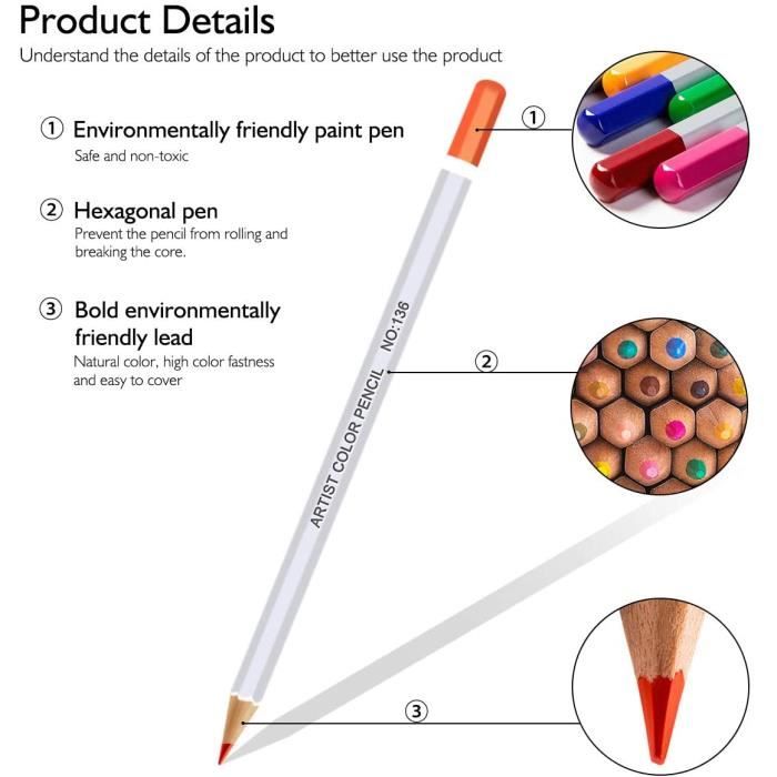 72 Meilleur Crayons de Couleurs Outils à dessin, Pencil Case-Coffret de kit dessin  professionnel crayon couleur-Cadeau Ideal - Cdiscount Beaux-Arts et Loisirs  créatifs