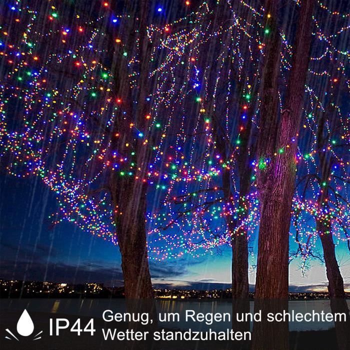 20m 200 LED Guirlande Lumineuse Décorations de Noël Blanc Chaud Étanche Guirlande  Lumineuse Alimenté par Secteur avec 8 Modes pour Extérieur/Jardin/Fenêtre