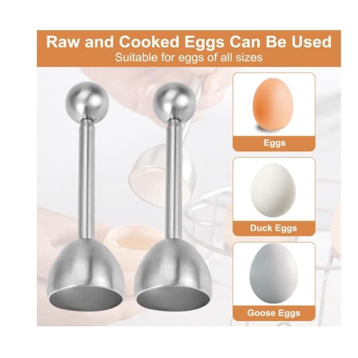 Séparateur d'Œuf en Acier Inoxydable, Ouvre-Coquille d'Œuf, Séparateur de Jaune d'Œuf Blanc