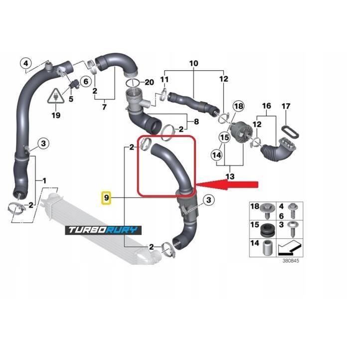 Réf 13712753079 Tuyau Admission Turbo Frankberg Pour Mini R56