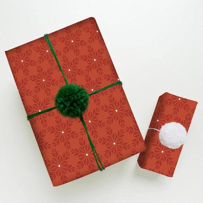 60 feuilles papier de soie 50 x 38cm papier de soie de Noël papier  d'emballage papier cadeau pour bricolage et artisanat, sacs cadeaux  décorations dans la fête de Noël (blanc, r