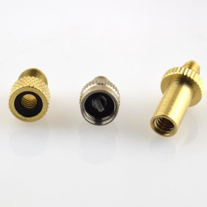 Lot de 4 Adaptateurs de Valve, Bouchon de Valve en Laiton Embout