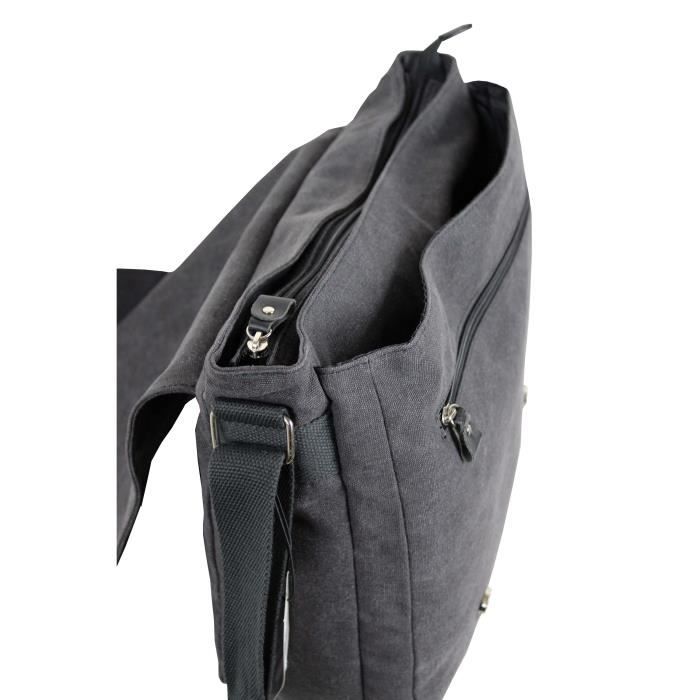 Sac besace toile sale
