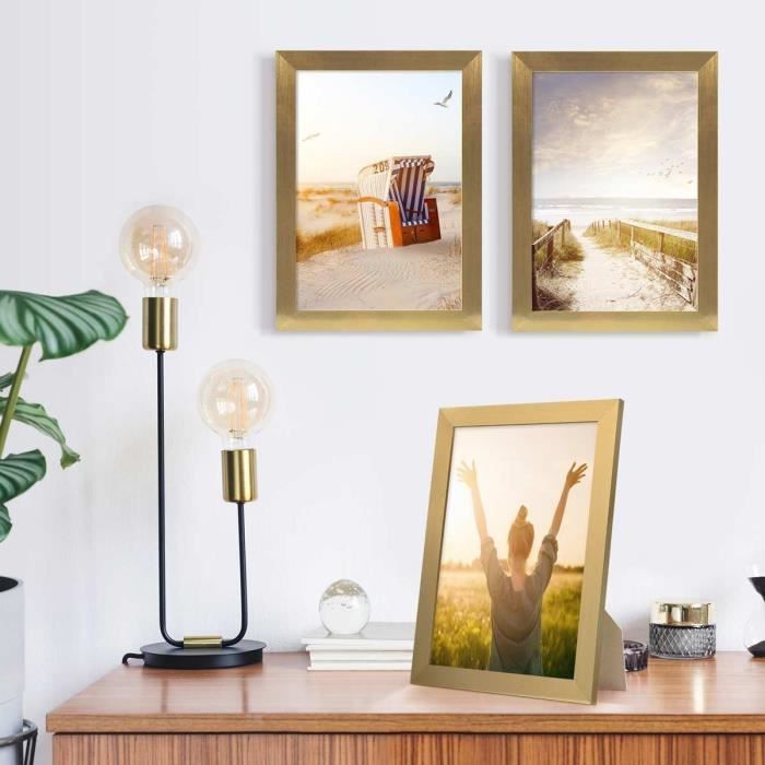 Cadre Photo A4 21 X 30 Cm Bois Mdf Dorécadre Large Bord,Lot De 10 ...