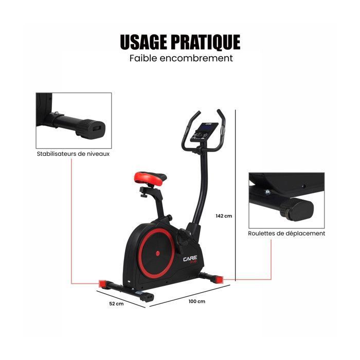 Vélo d'appartement CARE CV-385 Ergomètre et connecté