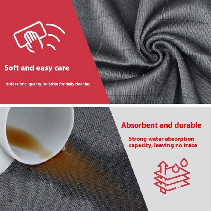 Chiffons Microfibre Carbone 40x50 Cm - Lot De 4 - Nettoyage Sans Traces, Vitres, Surfaces - 12